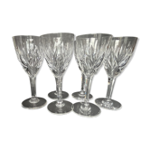 6 Crystal wine glasses from Saint Louis
