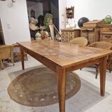 Walnut table with two drawers