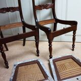 Pair of English Mahogany Sheraton Side Chairs, 1830s