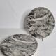 Set of 4 large Villeroy & Boch marble effect plates – 27 cm