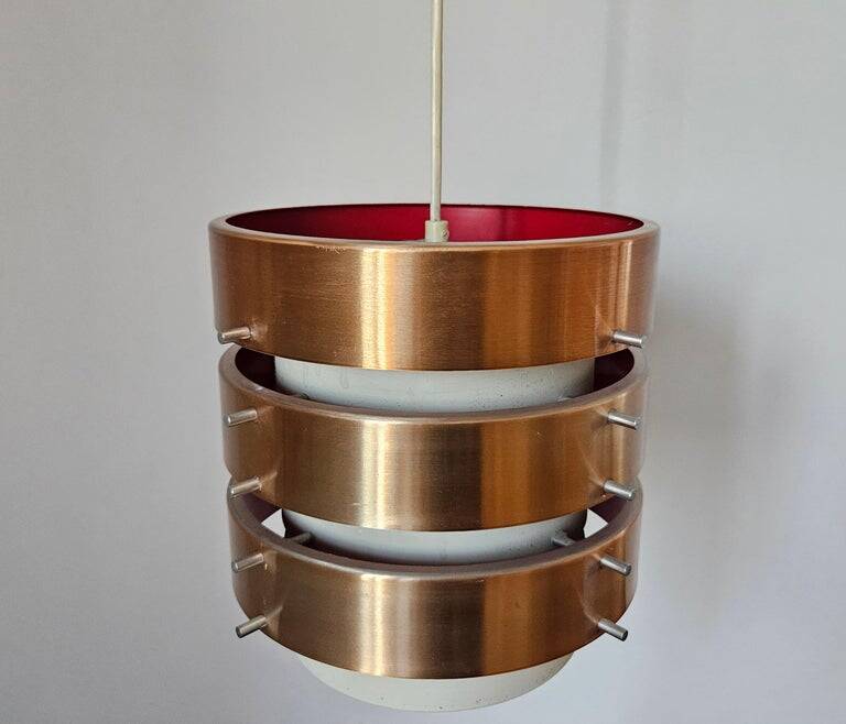Midcentury Rare Pendant in style of Jo Hammerborg, Denmark, 1970s