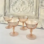 Champagne glasses – Vintage French Glass Set of 4