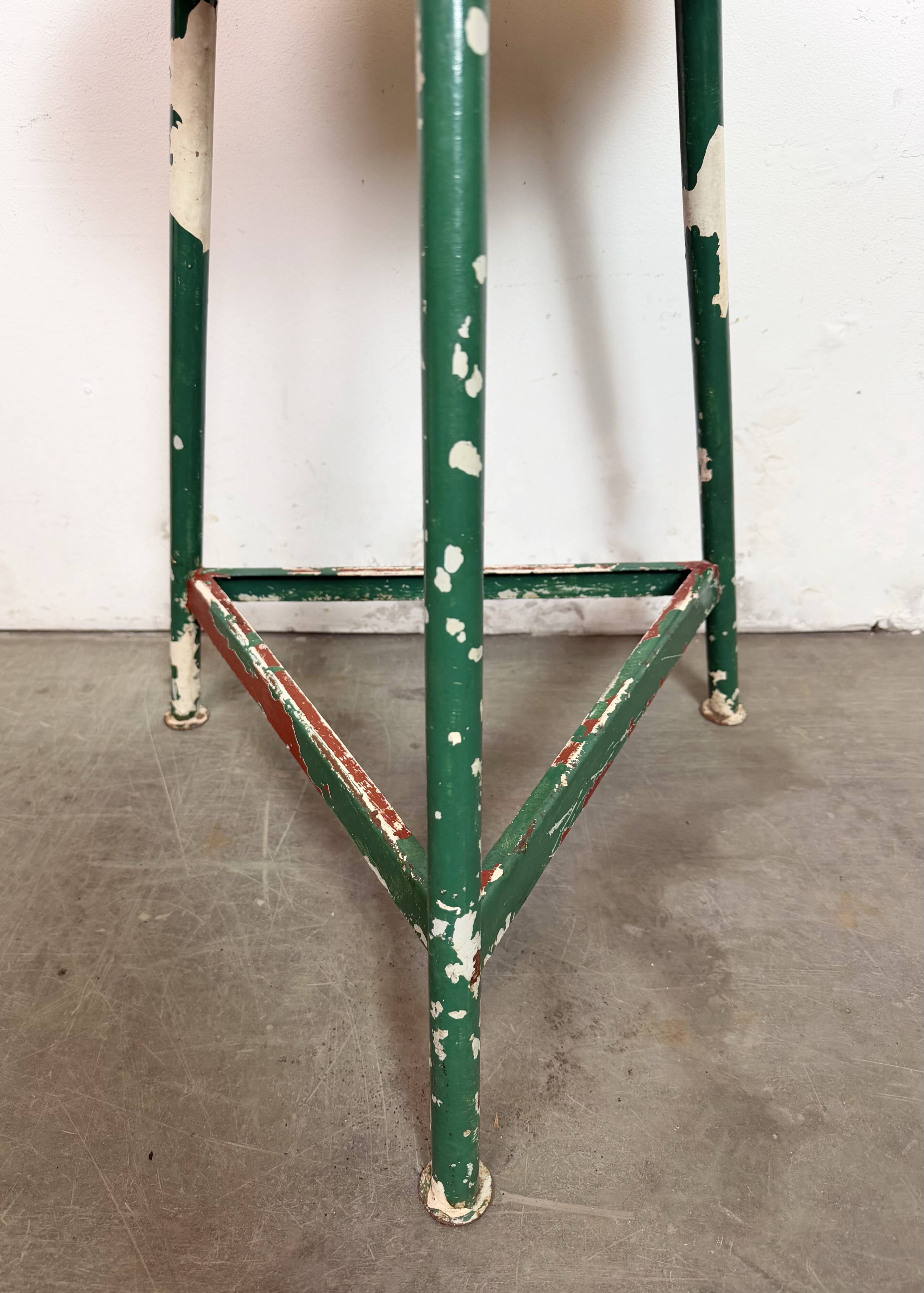 Green Industrial Workshop Stool, 1960s