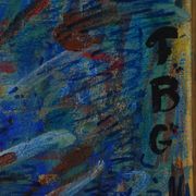 Abstract painting portrait of vintage woman year 60/70