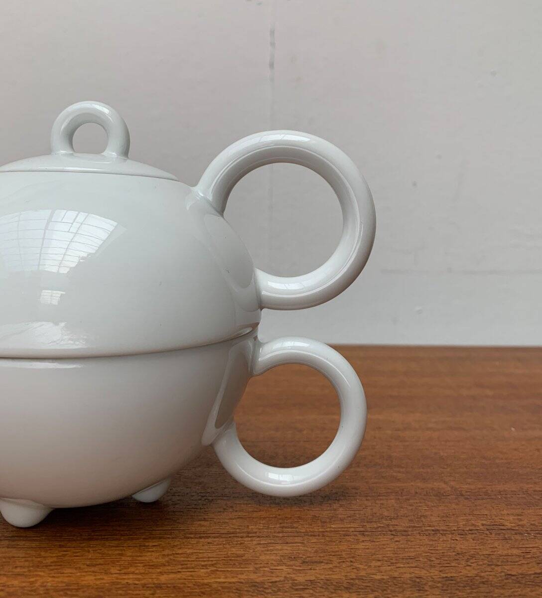 Teapot and cup from the vintage postmodern German Fantasia series by Matteo Thun for Arzberg, 1980s, set of 2.
