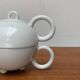 Teapot and cup from the vintage postmodern German Fantasia series by Matteo Thun for Arzberg, 1980s, set of 2.