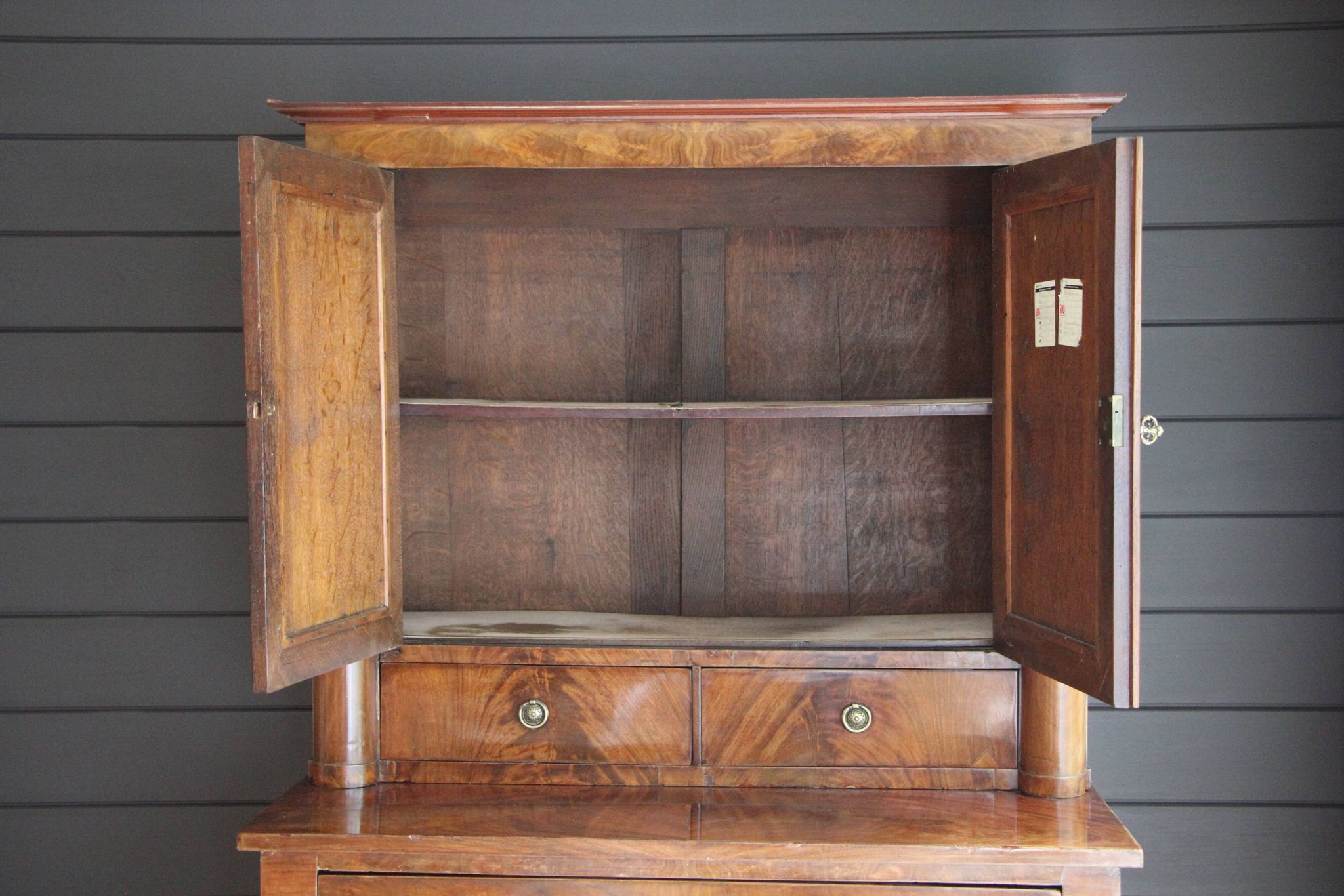 Empire period mahogany cabinet secretary