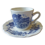 Tasse à café et soucoupe Sarreguemines BP