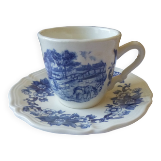 Sarreguemines BP coffee cup and saucer