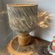 50s wood and straw lamp
