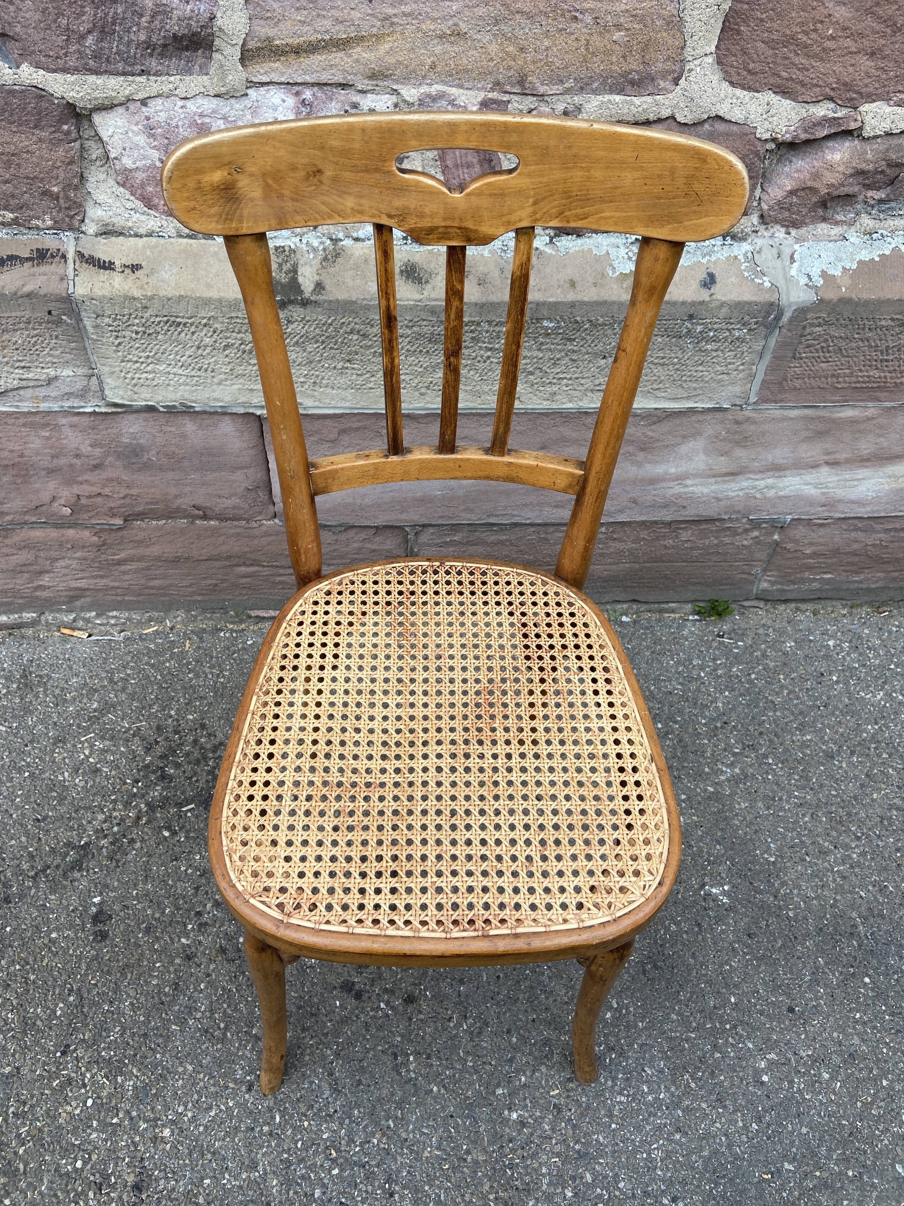 Viennese curved wooden chair 19th J J Kohn