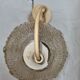 Vintage glass pendant lamp from 1970