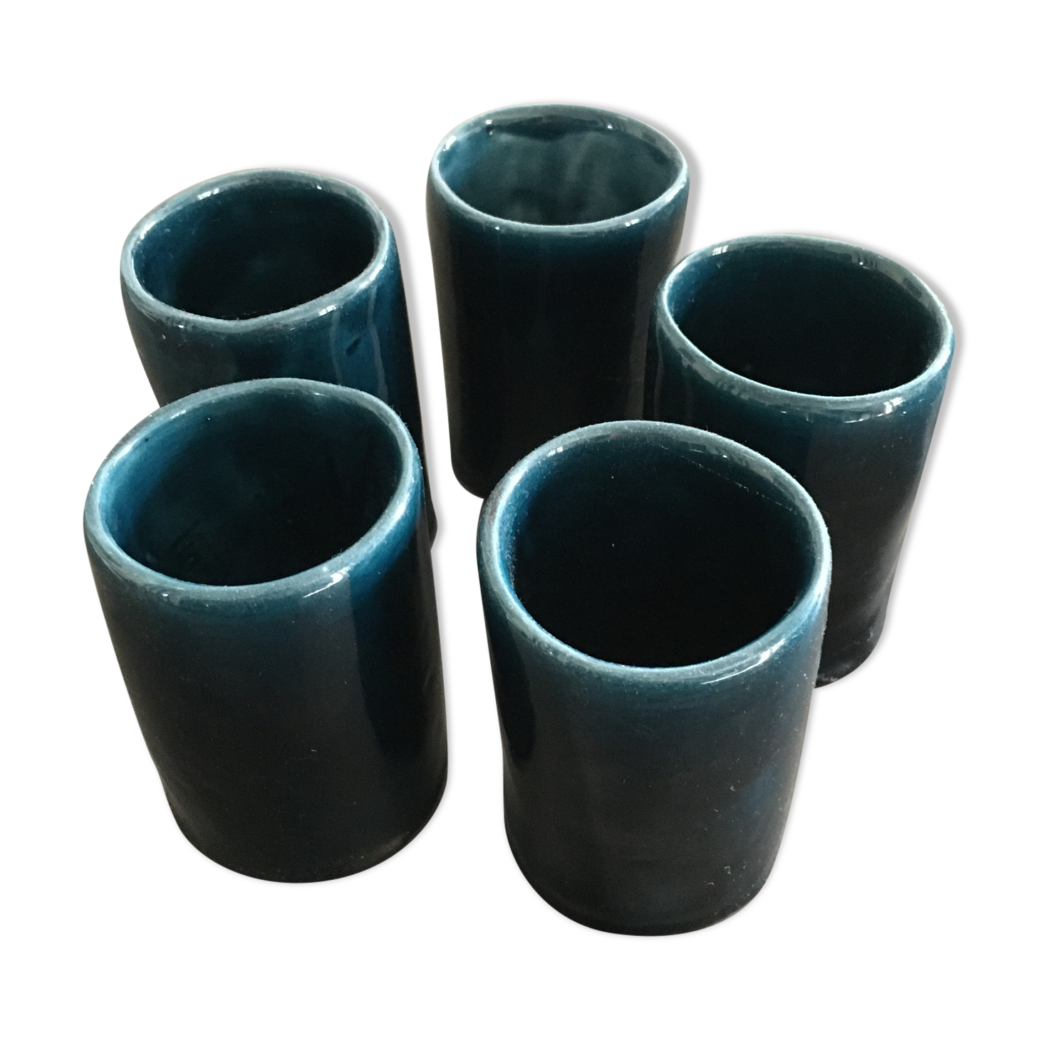Lot of 5 midnight blue cups