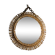 Wicker Rattan Sun Mirror Vintga Italy Circa 1950