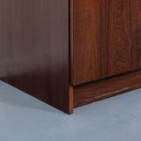 Two-piece cabinet made of Danish walnut veneer from the 1970s