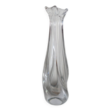 Large Daum crystal soliflore vase H32cm