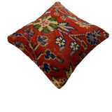 Housse de coussin de tapis turc vintage