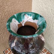 Vase in sandstone enamelled with the puisaye