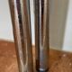 Chrome and smoked glass side table