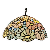 Suspension florale en pate de verre Tiffany