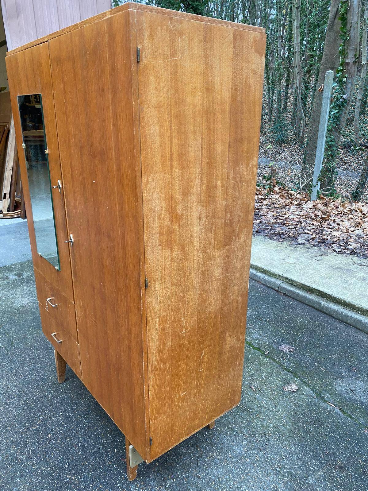 Armoire scandinave en chêne 1950 de 110cm