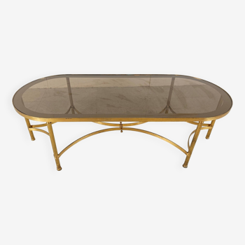 Gilt metal neoclassical coffee table in the manner of Maison Jansen, 1960s