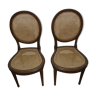 Lot 2 chairs canning medallion 19th century italy