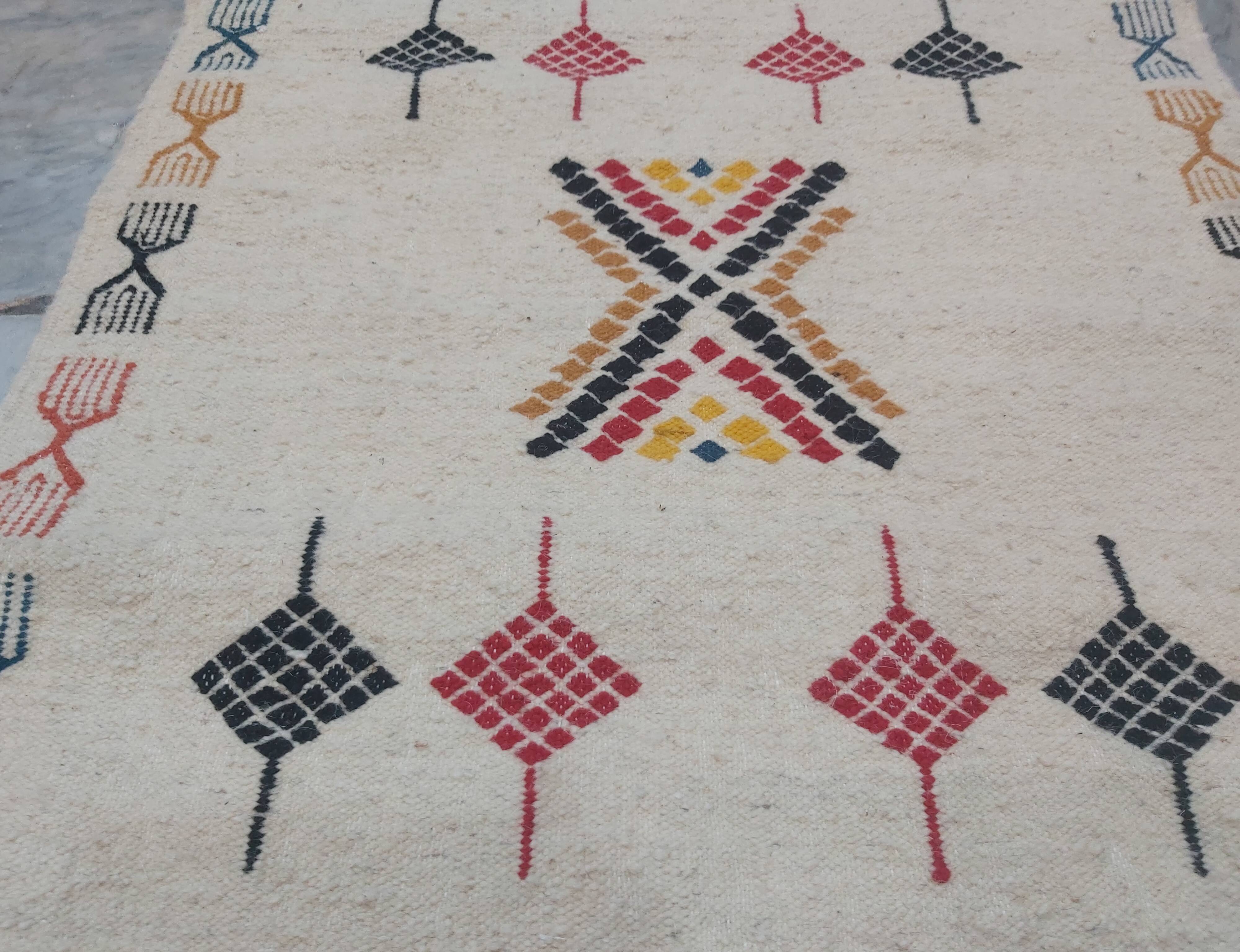 Traditional handmade carpet 112x72cm