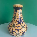 Danish crackle vase signed Copenhagen Denmark 401/449 – floral decoration p