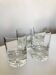 Set of 4 bubble tumblers in very cold half crystal.
