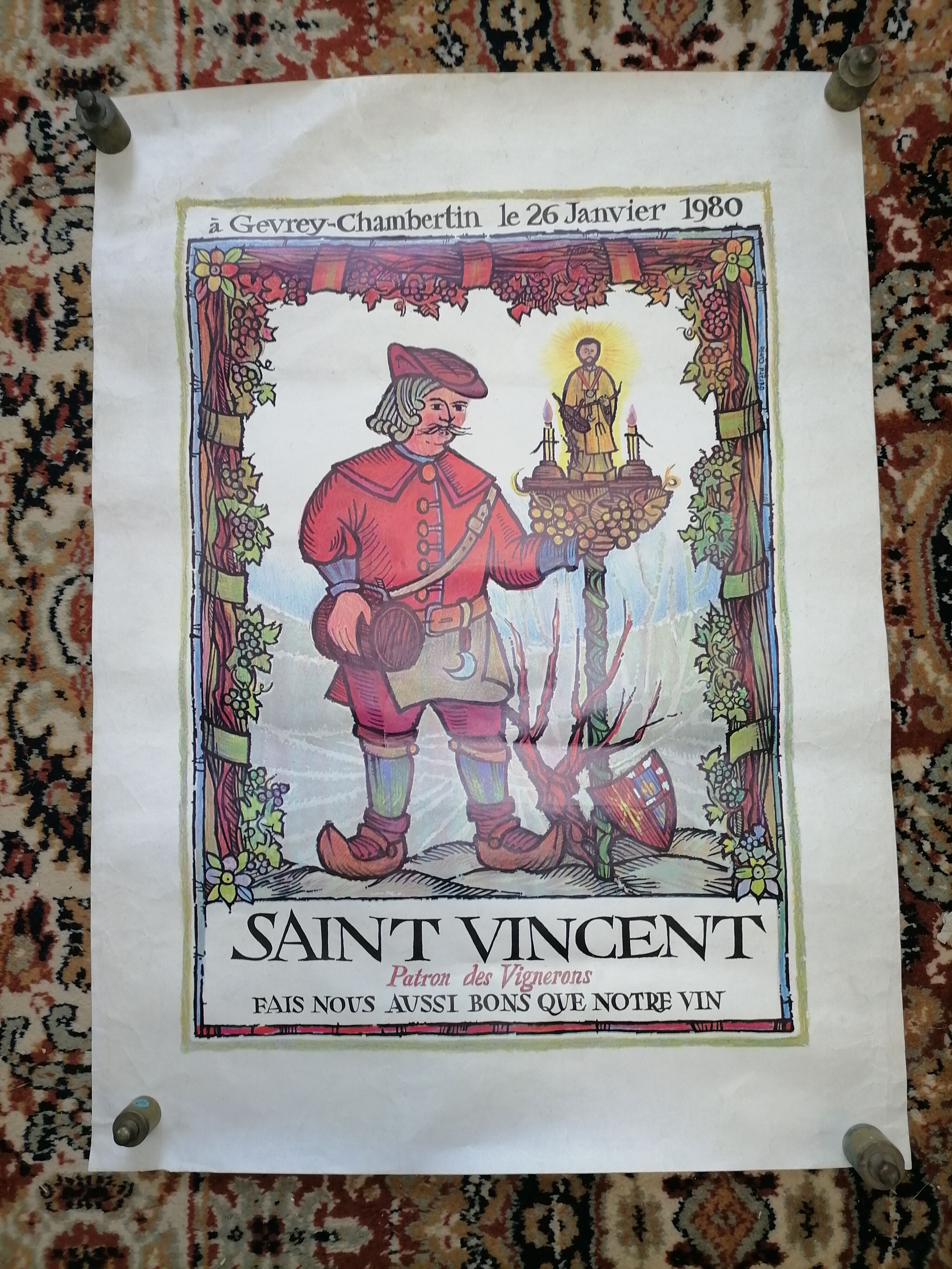 Poster Saint Vincent, winery 1980