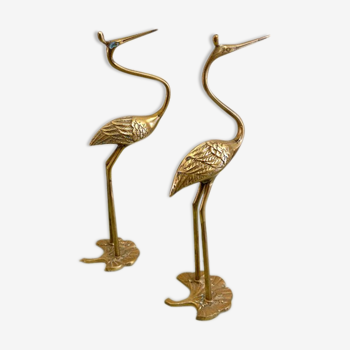 Couple of brass herons