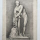 Old academic nude drawing based on an ancient statue.