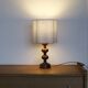 Flower-shaped lampshade Flora "mini sky blue check"
