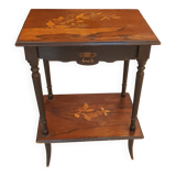 Table d'appoint en marqueterie de bois Napoléon III