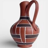 Mid-Century Modern Terracotta Pitcher by AKRU, West Germany, 1950s