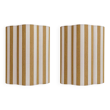 Pair of striped wall lights