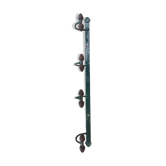 Wall coat rack in metal and old wood