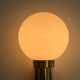 Large minimalist cinema wall light in opal glass and heavy brass, 1960s, Germany
