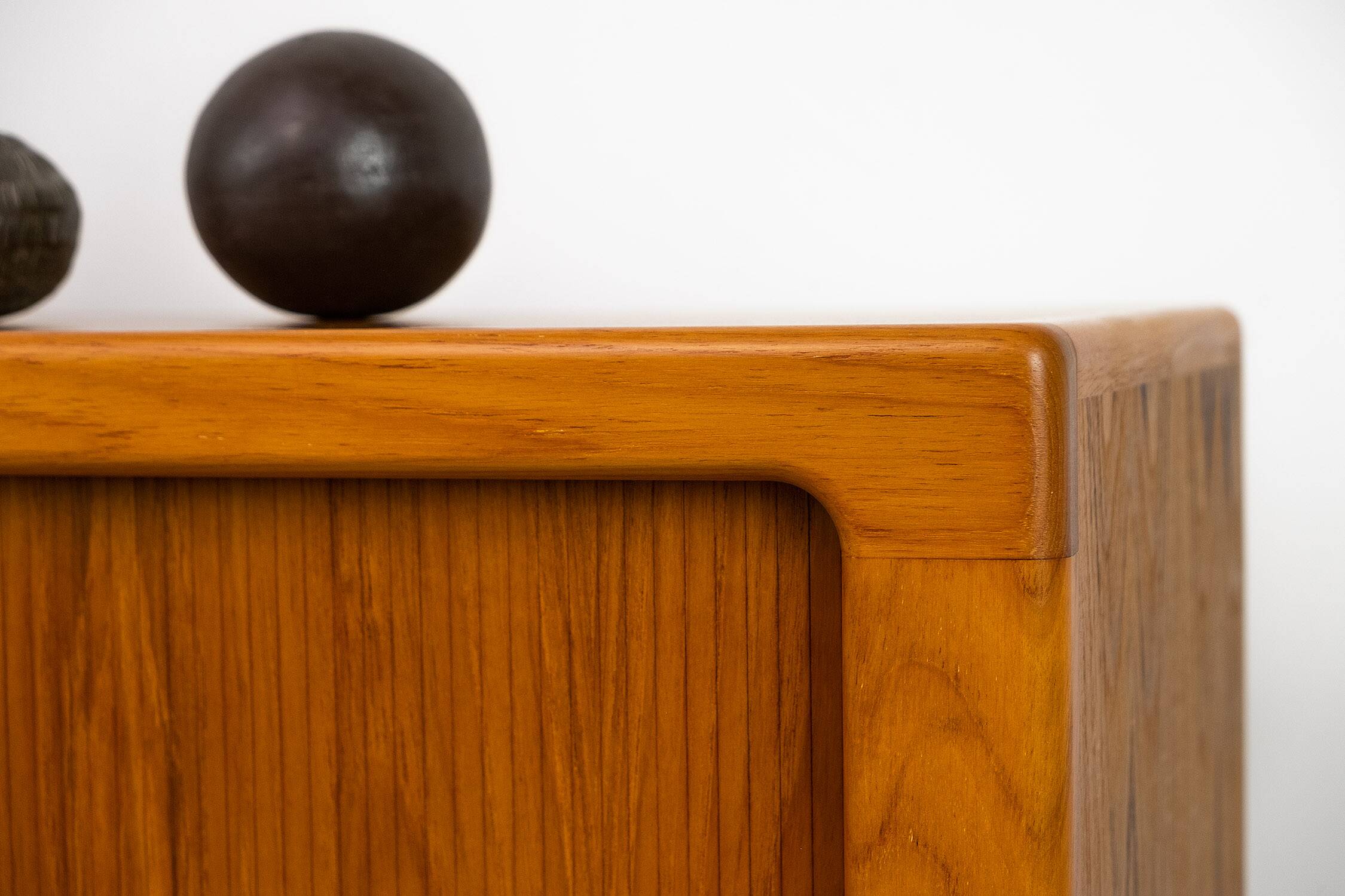 Danish Teak Sideboard with Tambour Doors from CFC Silkeborg, 1980s