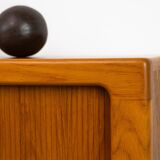 Danish Teak Sideboard with Tambour Doors from CFC Silkeborg, 1980s