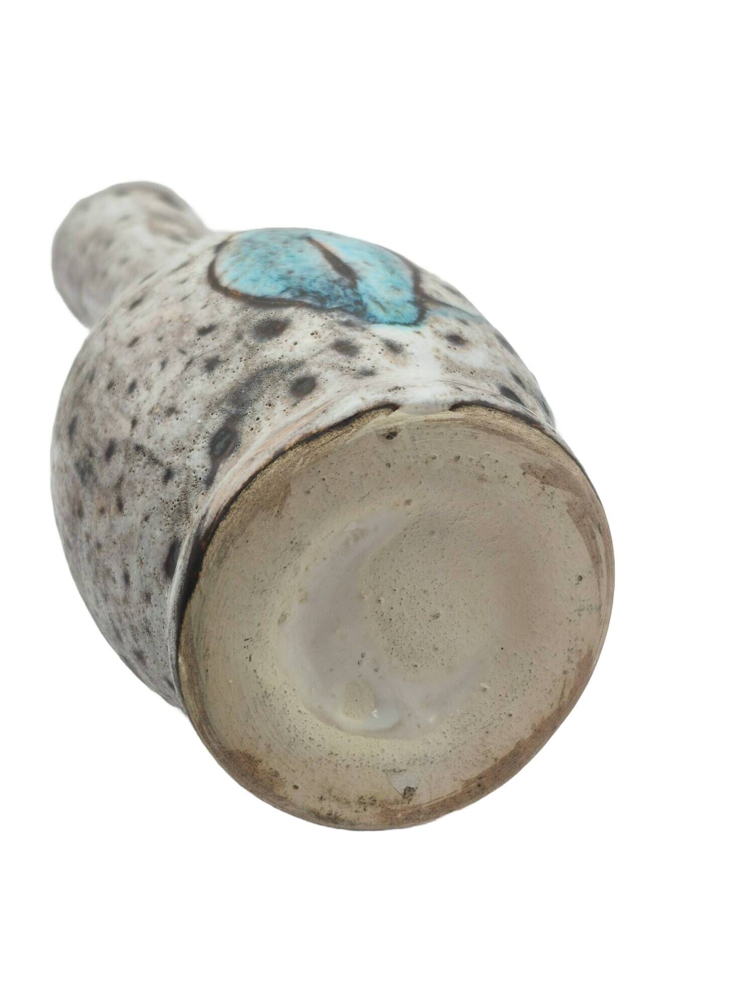 Vintage Vallauris vase attributed to the La Roue workshop – floral decoration A707