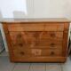 Empire style chest of drawers in blond walnut