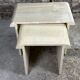 Artelano nesting tables in vintage travertine 1970