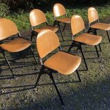 Suite de six chaises vintage vers 1970/1980