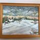 Winter landscape under snow oil on canvas signed