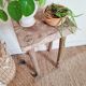 Wooden stool - wooden harness workshop look brutalist