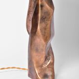 Lampe en bronze brutaliste, 1960