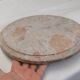 Sellette guéridon style louis XVI coquille feuille acanthe bois marbre