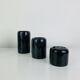 Vintage black marble candlestick trio